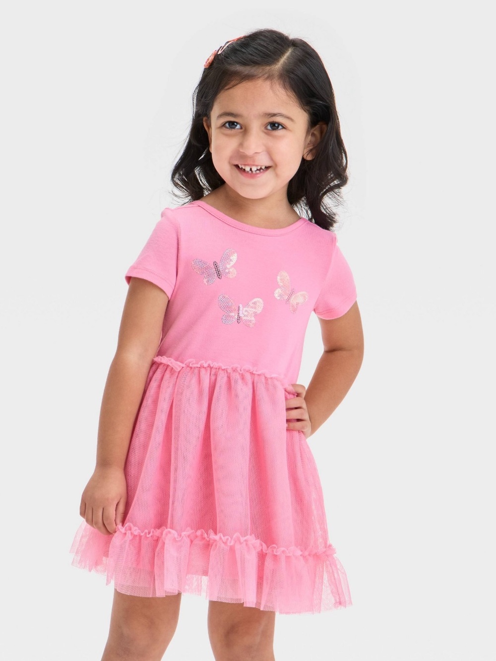 Cat & Jack Pink Butterfly Tulle Dress for Girls